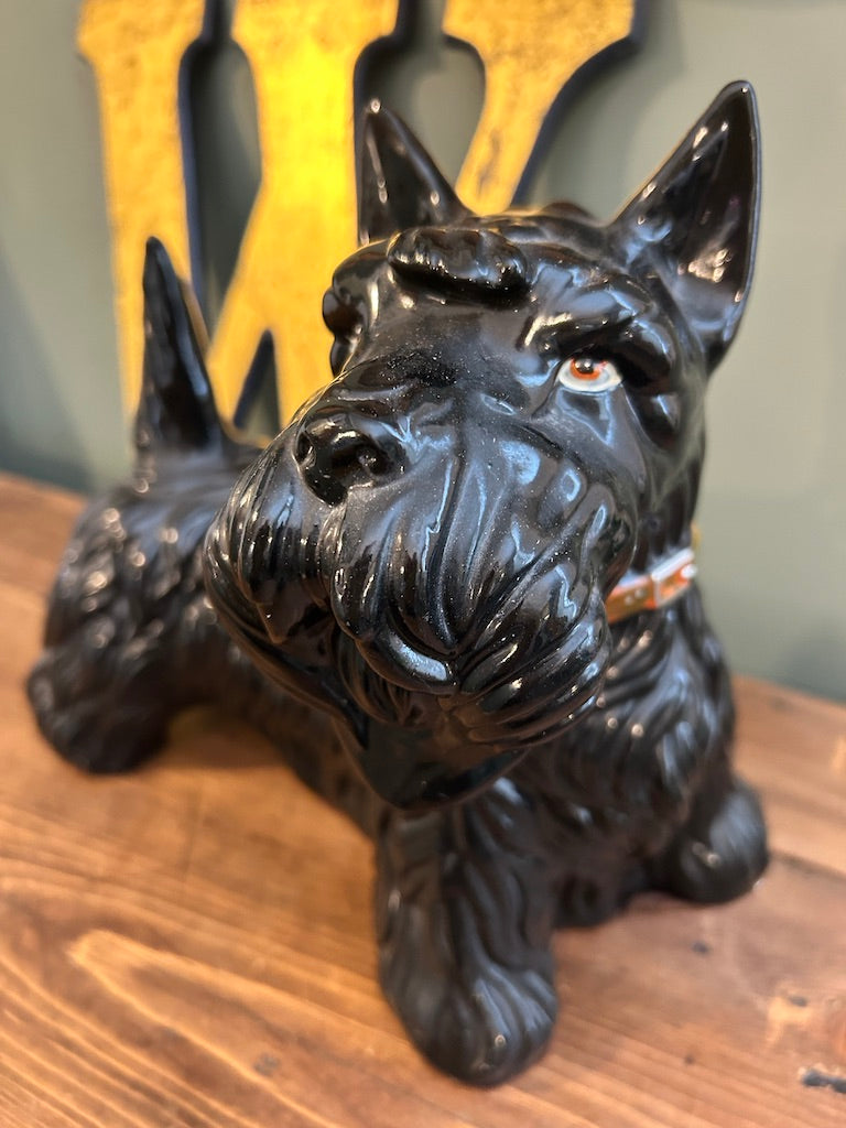 Vintage Ceramic Black Scottie Dog