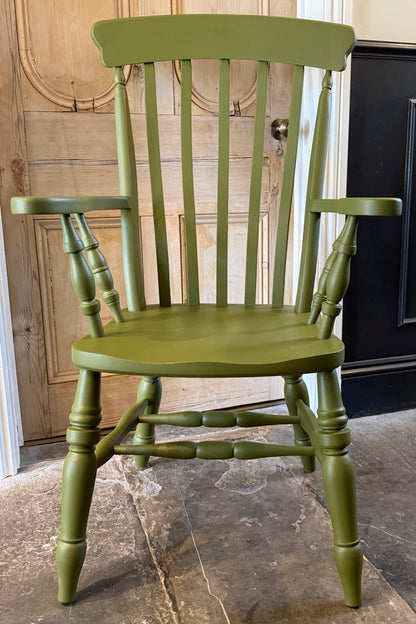 Vintage Large Farmhouse Carver Chair - Painted in Frenchic Constance Moss
