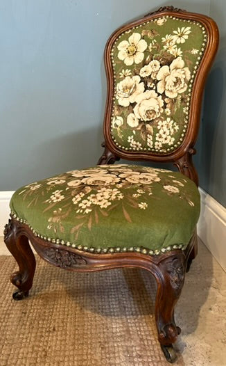 Antique Bedroom Nursing Floral Chair