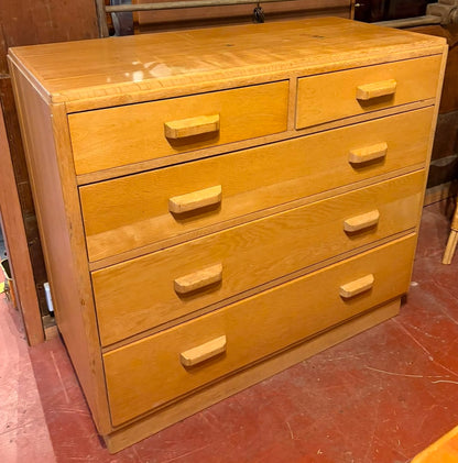 Vintage Air Ministry Utility Oak Chest of Drawers