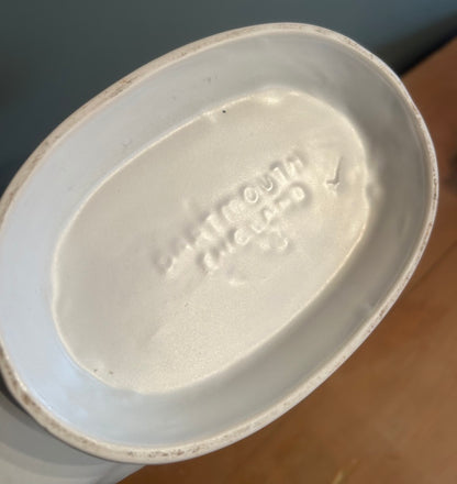Vintage Dartmouth Pottery White Mantel Vase