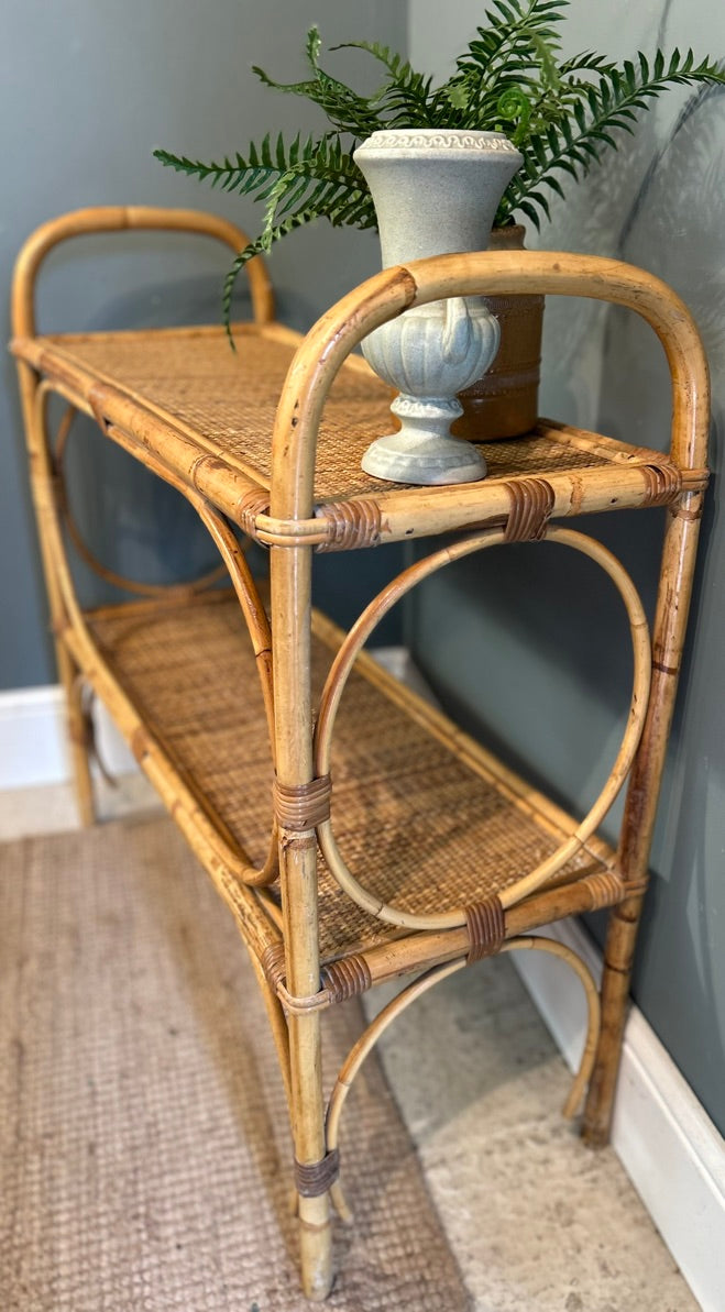 1960's Vintage Bamboo Shelves
