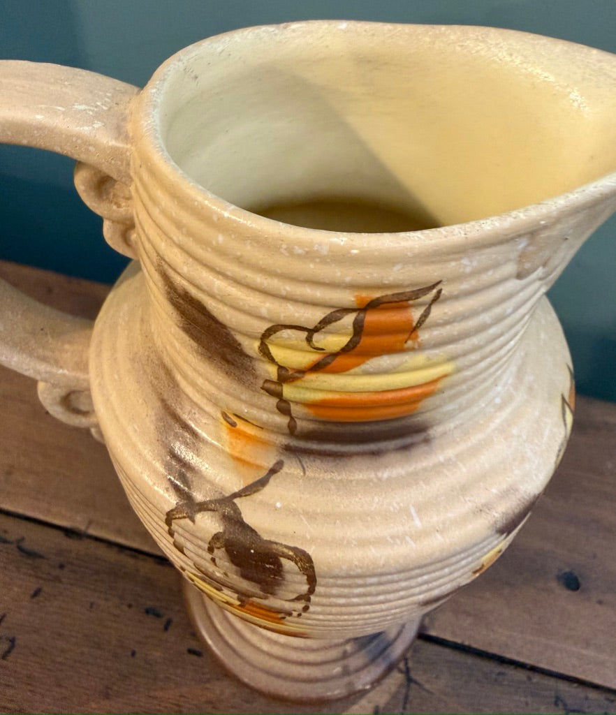 Art Deco Ribbed Matt Vintage Jug