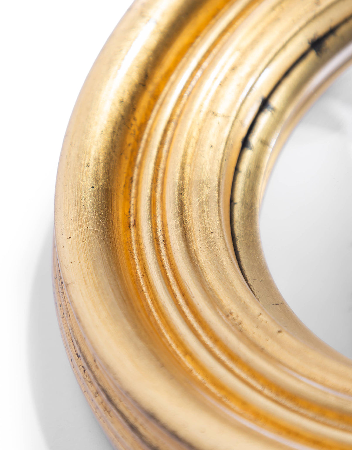 Small Round Gold 25cm Convex Mirror - Perfect for Gallery Wall