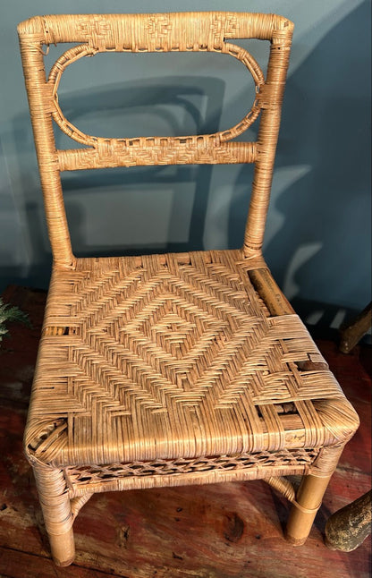Vintage Wicker Small Display Chair