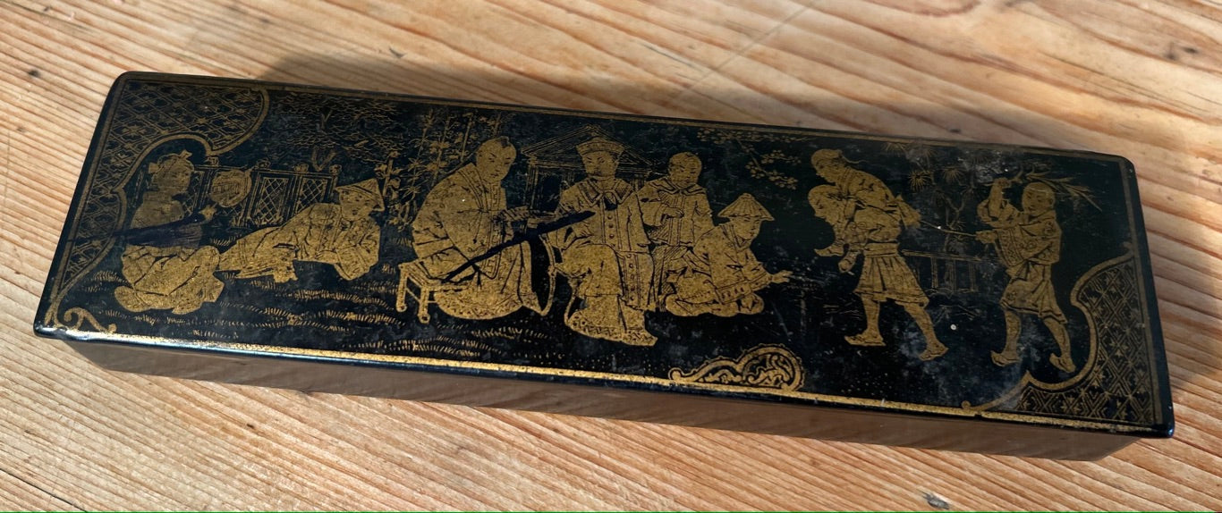 Antique Black Lacquered Box