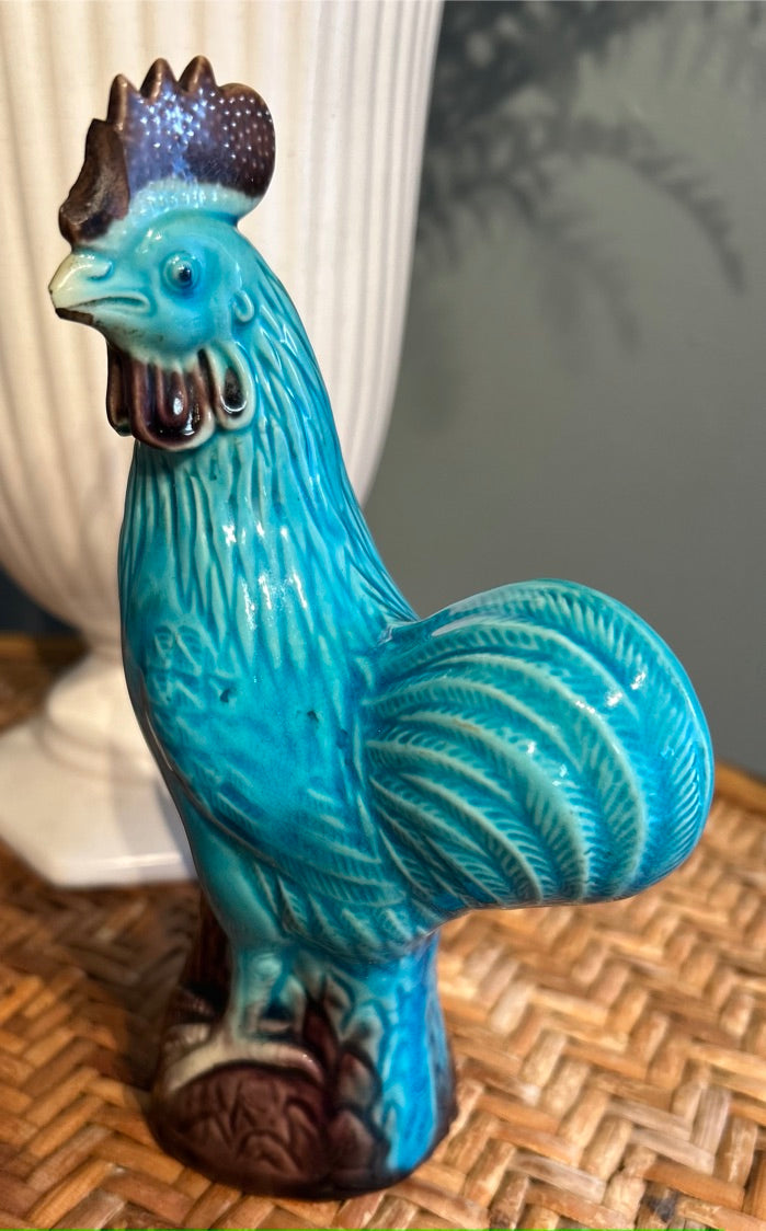 Antique Turquoise Cockerel Ornament - Chinese