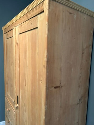 Antique Pine Cupboard Storage Wardrobe