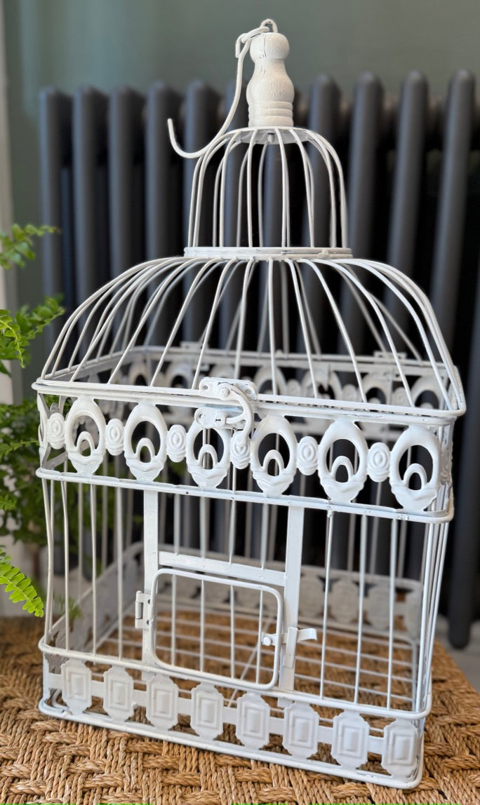 Vintage Style Shabby Bird Cage - Perfect for hanging a plant