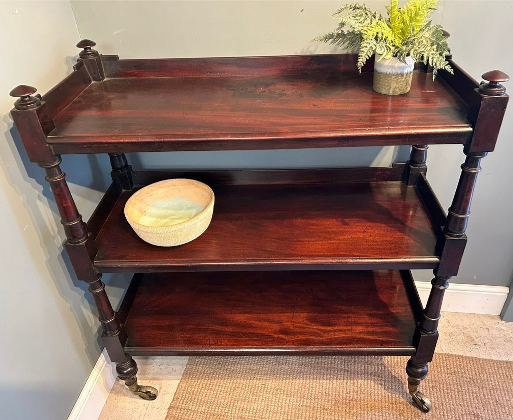 Antique Mahogany Three Tier shelving