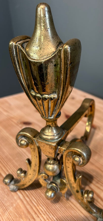 Vintage Brass Fire Dogs