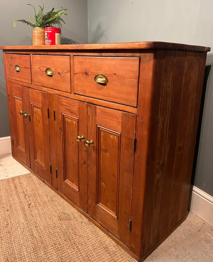 Antique Pine Kitchen Sideboard