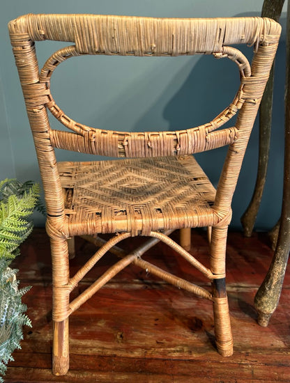 Vintage Wicker Small Display Chair