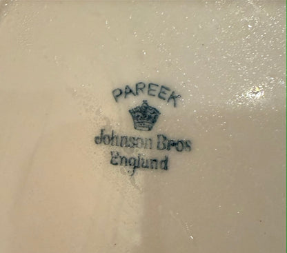 Pair of Vintage Floral Johnson Bros - Pareek Plates - wall plates