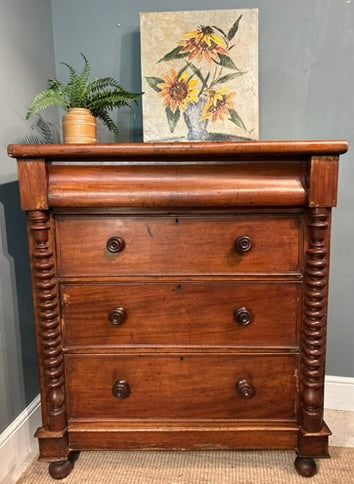 Large Antique Mahogany Chest of Drawers