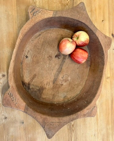 Antique Wooden Dough Bowl