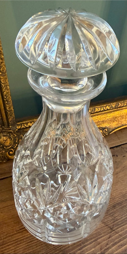 Vintage Cut Glass Decanter with Stopper