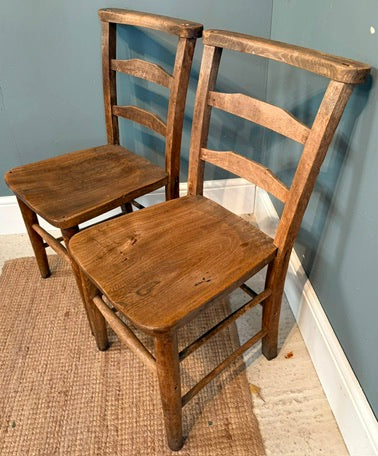 Pair of Vintage Chapel Chairs
