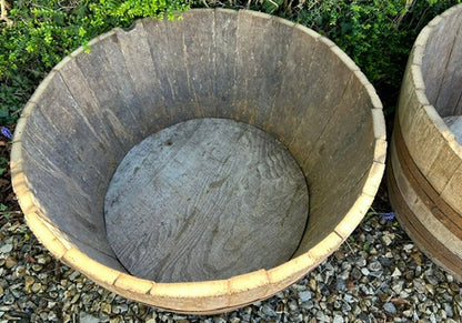 Pair of Vintage Large Wooden Barrels