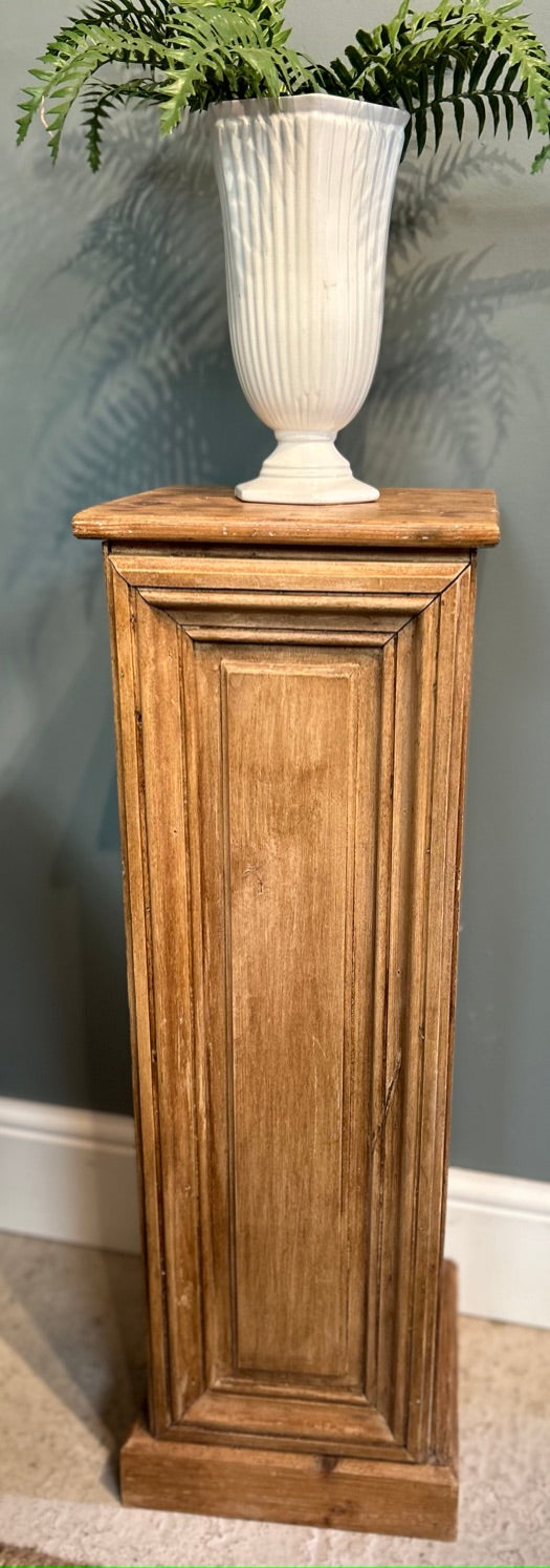 Antique Pine Display Pedestal