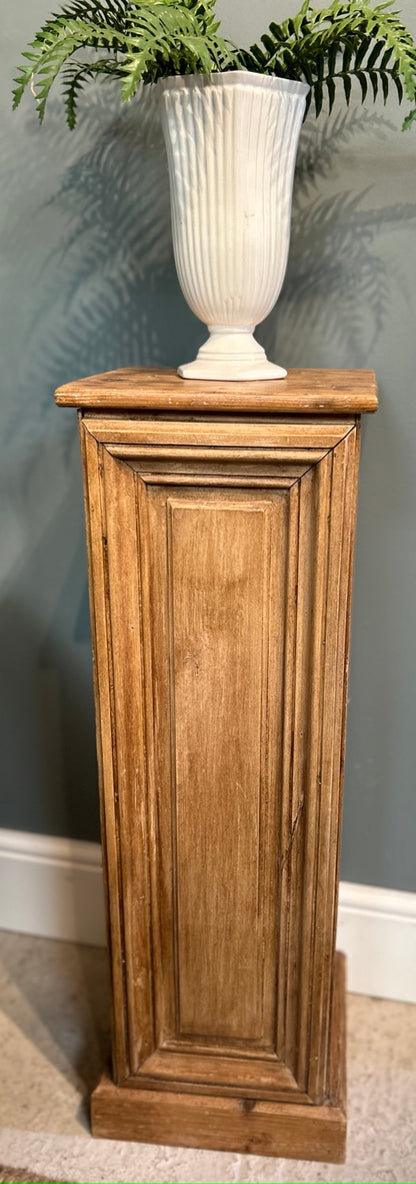 Antique Pine Display Pedestal