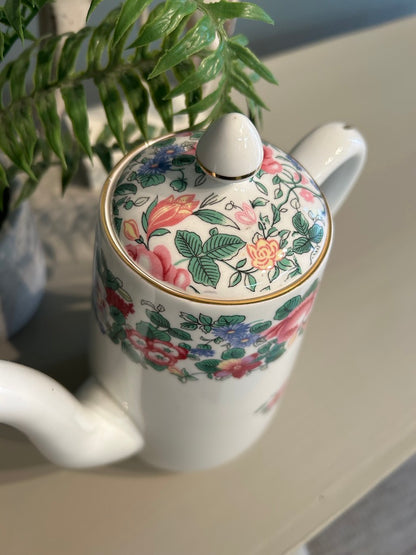 Vintage Floral Crown Bone China Coffee Pot - Thousand Flowers