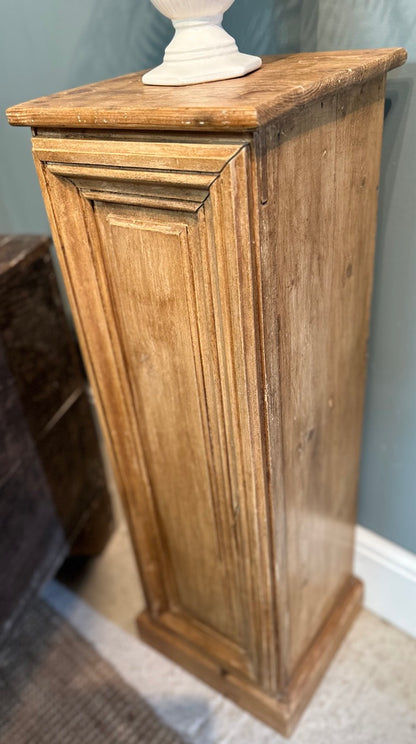 Antique Pine Display Pedestal