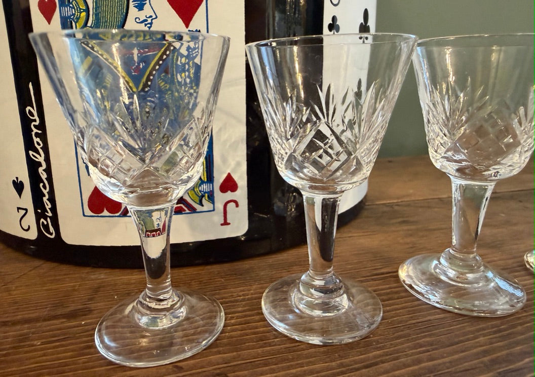 Set of 4 Vintage Sherry Glasses