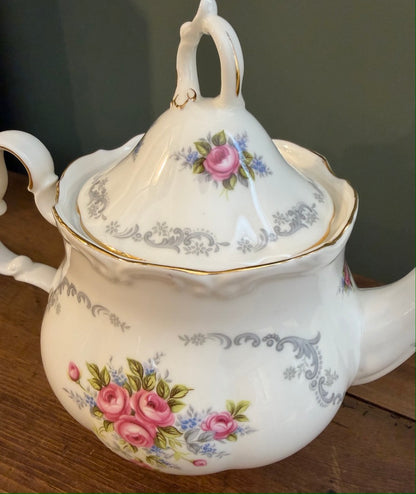 Medium Vintage Floral Royal Albert Tea Pot - Bone China Tranquillity