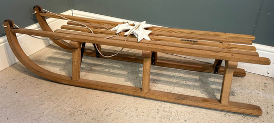 Vintage Skipper Wooden Sledge - Great Christmas Display Prop