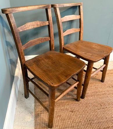 Pair of Vintage Chapel Chairs