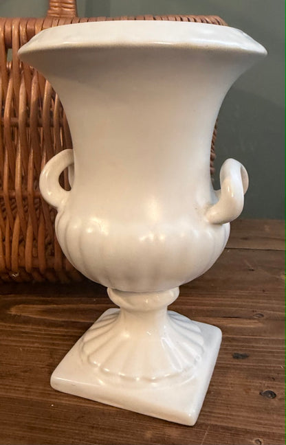 Vintage Shorter and Son Pottery White Vase