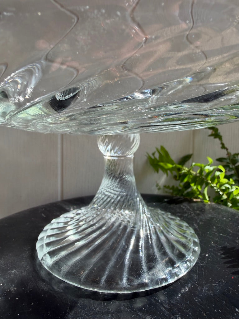 Pretty Vintage Glass Cake Stand