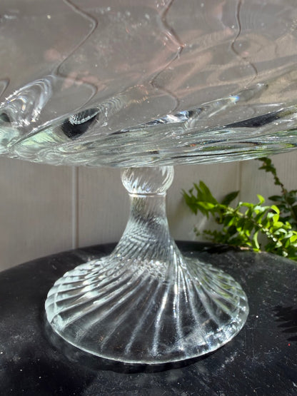 Pretty Vintage Glass Cake Stand