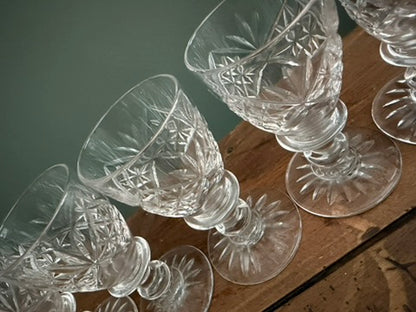 Set of 6 Vintage Sherry / Port Glasses