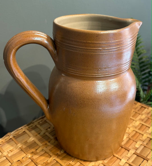 French Vintage Salt glaze Stone ware Water Jug - Antique Vessel