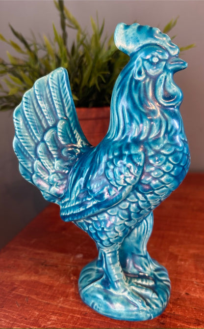 Antique Turquoise Cockerel Rooster Ornament - Chinese