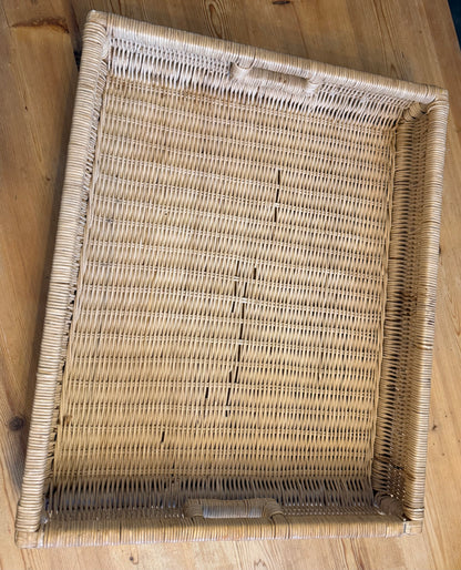 Large Rectangular Wicker Tray