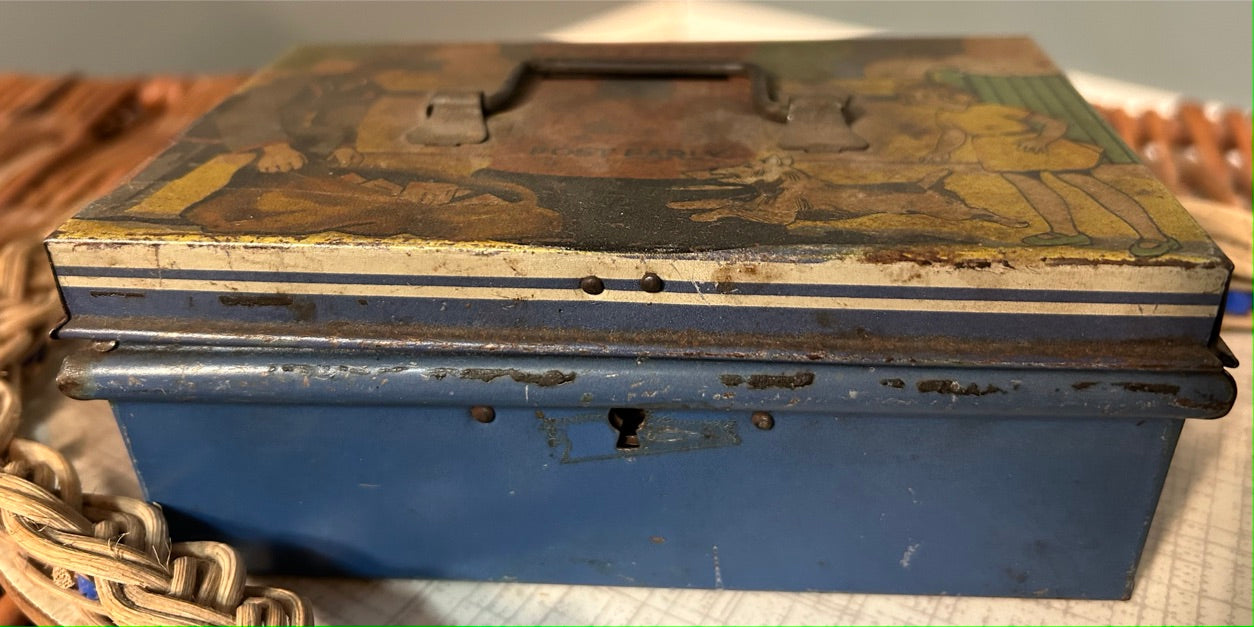 Vintage Tin Cash Box