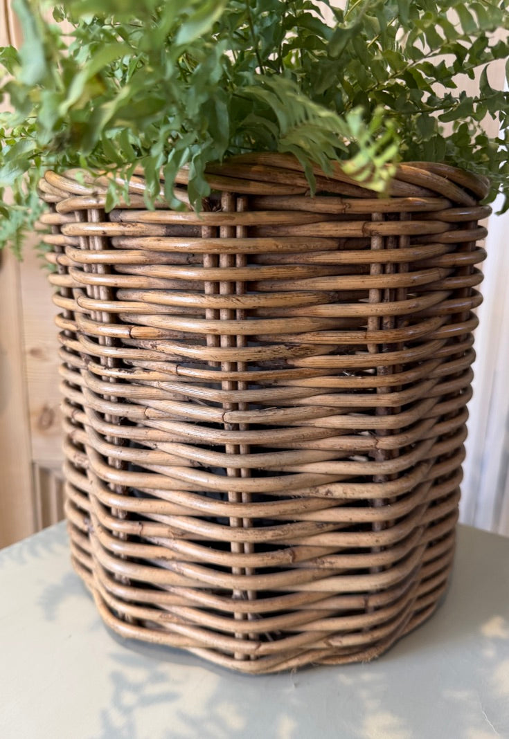 Vintage Wicker Basket Planter