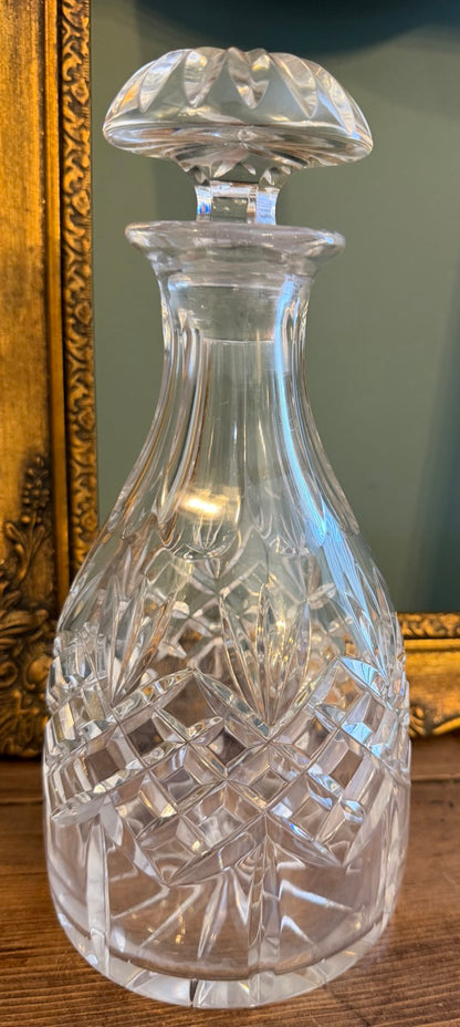 Vintage Cut Glass Decanter with Stopper