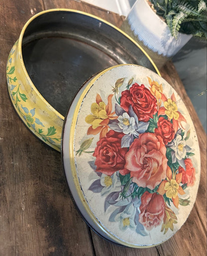 Vintage Floral Tin