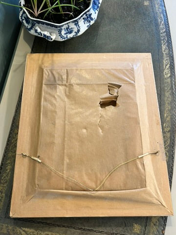 Antique Oil Landscape Painting in Gold Frame