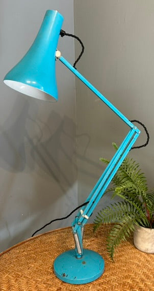 Vintage Turquoise retro Angle poise adjustable table lamp