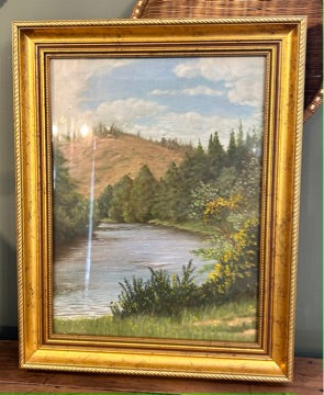 Vintage Landscape Framed Print of the River Awe