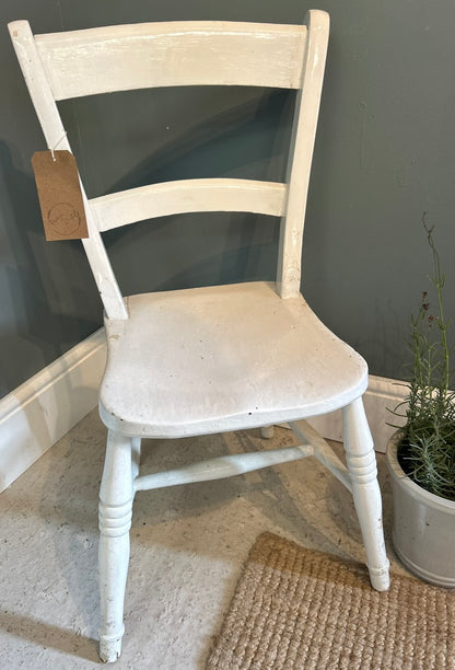 Vintage White Glass Chair