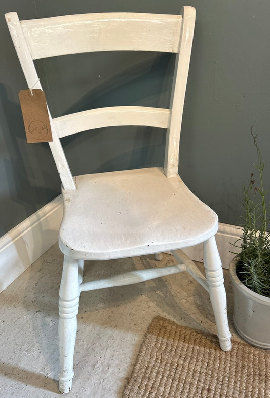 Vintage White Glass Chair