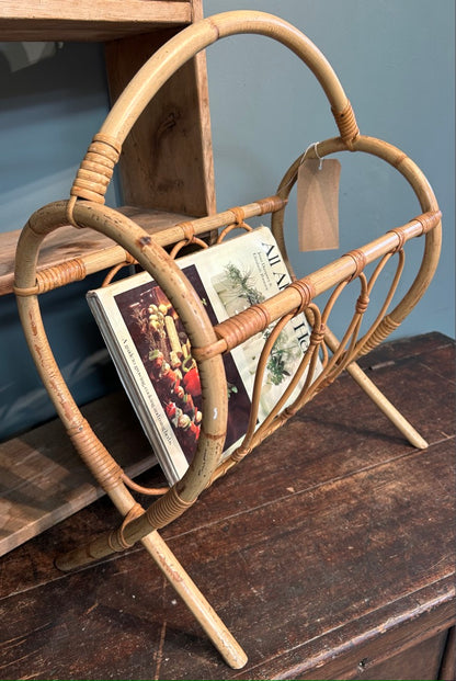 Vintage Wicker Magazine Rack