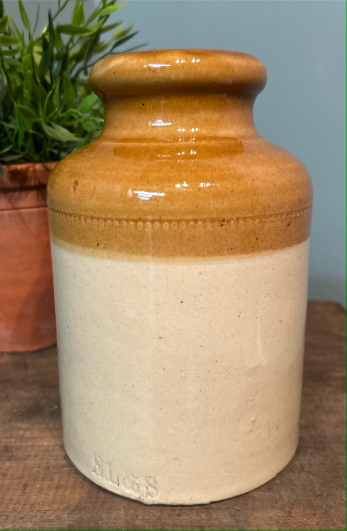 Vintage Earthenware Jar - Antique Vessel Vase