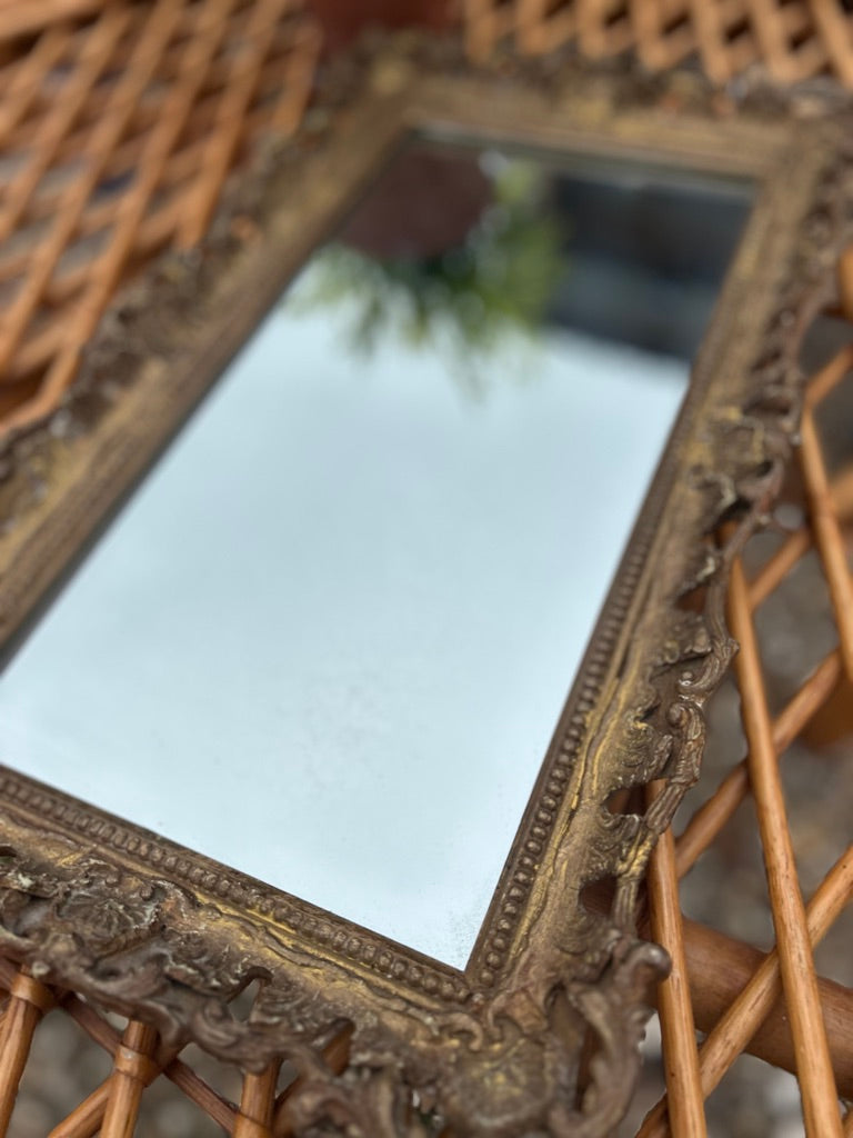 Antique Guilt Rectangular Gold Mirror